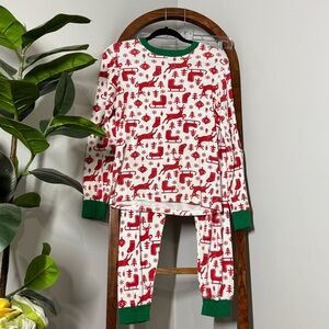 Carter's Adult MEDIUM White Red Print Christmas Holiday Pajama Set